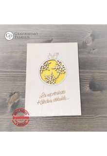 Medinis atvirukas -Vokas "Lai nepritrūksta Kalėdinių stėbuklų"